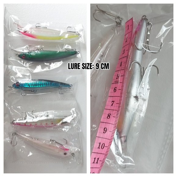 Top Water Crank Bait Surface Lures New Unused 5-PACK - Picture 2 of 3